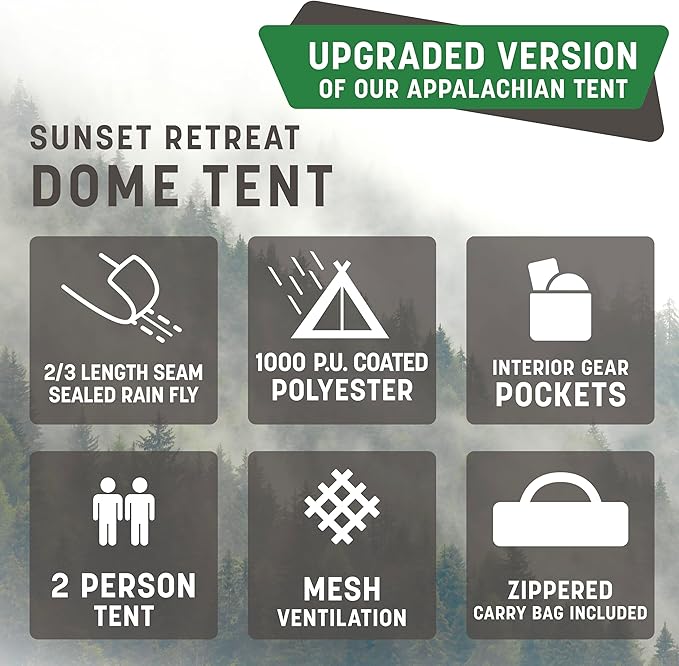 Stansport 2 Person Camping Tent