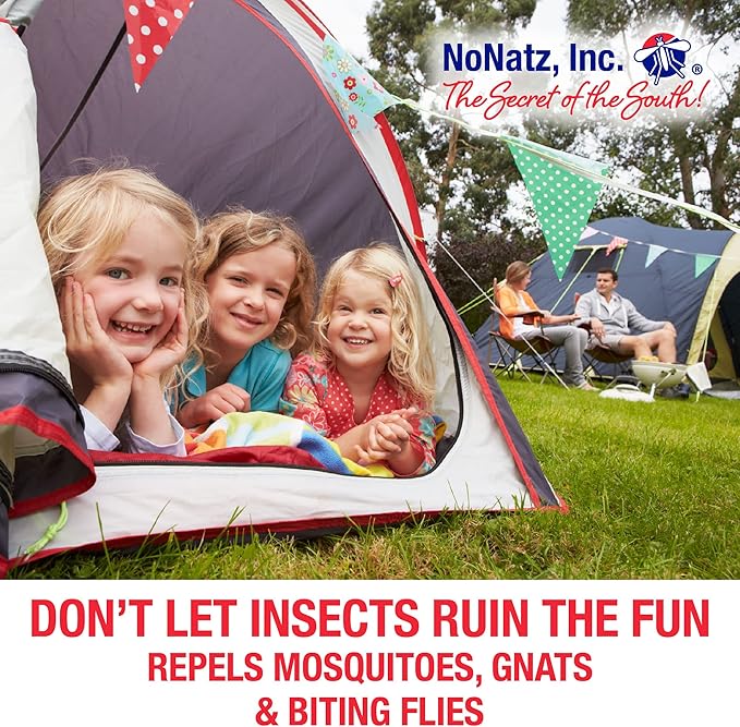 No Natz No Mosquitoz Botanical Bug Repellent, Effective for Gnat, Mosquito, and Biting Flies, Hand-Crafted and DEET-Free, Non-Greasy Formula, Made in The USA, 2 Ounce Spray Bottle