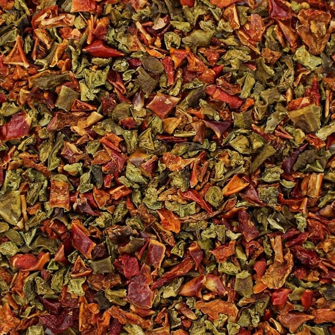 Harmony House Dried Mixed Bell Peppers, Diced – Dehydrated Vegetables for Cooking, Camping, Emergency Supply and More