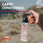 SABRE Frontiersman MAX Bear Spray – 40 ft Range, Maximum Strength, The Only EPA-Registered Spray for Bears & Mountain Lions, 7.9 oz, Glow Safety Clip, Outdoor Hiking & Camping Protection