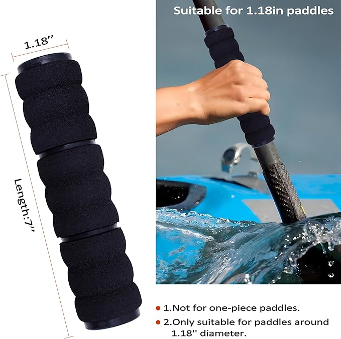 Kayak-Paddle-Grips-2-Pack - No-Slip Oar-Grip for Take-Apart Paddles,Blister Prevention Kayaking Accessories(Diameter 30mm/1.18 inches)