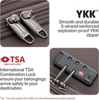 Hanke 20/24/28 Inch 3 Piece Luggage Set with Spinner Wheels Expandable Luggage Large Suitcases with Wheels Softside Checked Luggage Rolling Suitcase with Lock Lightweight Travel Luggage.(Coffee)