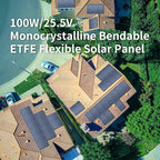 ALLPOWERS 100W Portable Solar Panel, SF100 Flexible Solar Panel, 24V Monocrystalline Solar Kit, 25% High Efficiency, IP68, for Power Station, Phones, Rooftops, Outdoor Camping and RVs