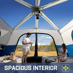 4/6/8 Person Instant Tent, Waterproof Pop Up Tents for Camping with Rainfly, 60 Seconds Easy Setup, Automatic Cabin Tent for Family Camping with Expandable Carry Bag & Upgraded Ventilation