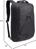 Knack Series 1 Laptop Backpack Fits up to 17 Inch - Knack Bags Carry-On Backpack, TSA Approved, Expandable Travel Backpacks With 4 Day Outfit Capacity (Stealth Black, Large)