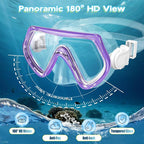 Snorkeling Gear for Kids, Kids Snorkel Set for Ages 3-14, Anti-Fog Diving Mask and Dry Top Snorkel Combo Set, Unisex Swimming Goggles
