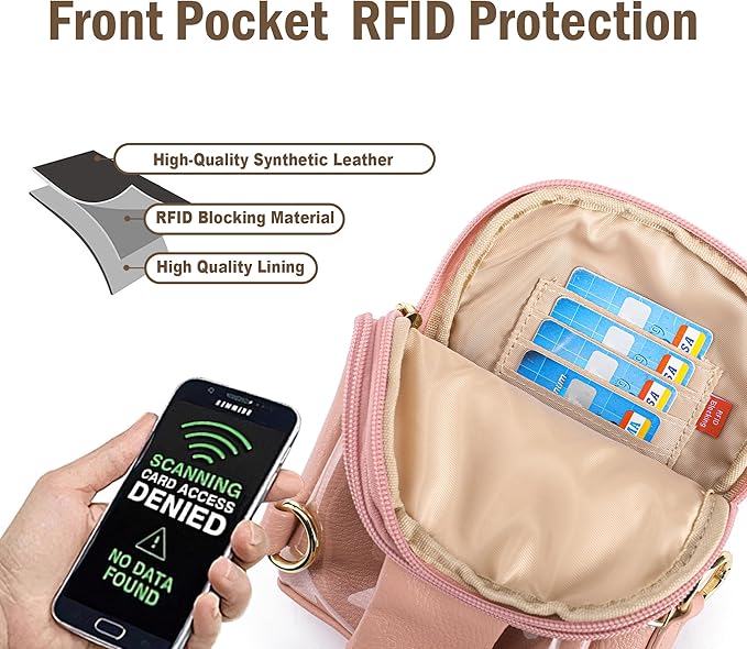 INICAT Sling Bag for Women Touchscreen Small Crossbody Cell Phone Purse Fanny Pack