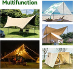 KOMCLUB Tarp Poles Telescoping Tent Poles Replacement Canopy Adjustable Aluminum Rods Camping Accessories Heavy Duty Pole Thicker Lightweight for Hiking Awning Backpacking+Tent Stakes+Reflective Ropes