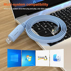 USB Console Cable,USB to RJ45 Console Cable for Cisco Routers/AP Router/Switch Windows, Mac, Linux(1.8m,50pack)