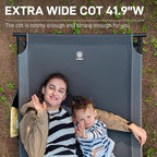 EVER ADVANCED Extra Wide Camping Cot for Adults Oversized XXL Sleeping Cots Folding Cot Bed with Carry Bag, 84.3" L x 41.9" W, Support to 550 lbs