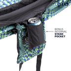 ENO DoubleNest Hammock - Lightweight, Portable, 1 to 2 Person Hammock - for Camping, Hiking, Backpacking, Travel, a Festival, or The Beach - Optical Illusion/Charcoal