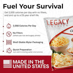 Legacy Food Storage 60 Serving Emergency Food Supply Bucket, 12 Entrees, 23,400 Total Calories, Shelf Stable Lunch & Dinner, Freeze Dried Survival Meals for MRE Camping, Hiking, Prepping