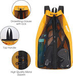 WANDF Swim Bag Mesh Drawstring Backpack Beach Backpack for Swimming, Gym, and Workout Gear