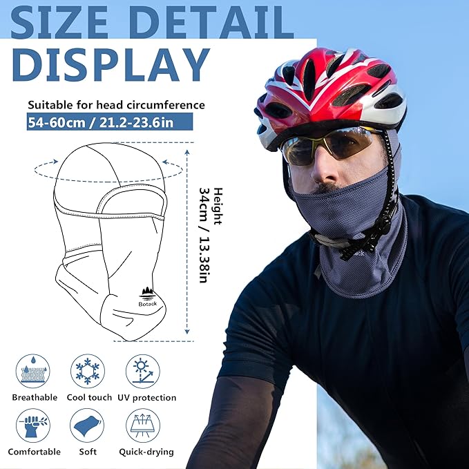 Balaclava Face Mask Sun UV Protection Breathable Full Head Mask for Men Women Skiing Cycling
