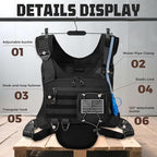 Hydration Vest with 2L Water Bladder for Men and Women,Lightweight Adjustable Hydration Backpack,Reflective Running Hydration Chest Bag for Hiking Climbing Cycling