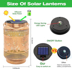 2 Pack Dragonfly Solar Lanterns Outdoor Waterproof Garden Decor, Dragonfly Birthday Gifts for Women Mom Grandma, Metal Hanging Solar Lights for Outside Yard Patio Pathway Backyard Porch