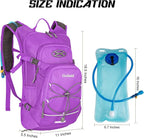 Hydration Backpack,Lightweight Hiking Backpack with 2L Water Bladder,Water Backpack for Biking, Running, Festival