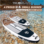 TRUISLAND Inflatable Paddle Board, Stand Up Paddle Board with Backpack, Non-Slip Thickened Deckpad, Waterproof Phone Case, Leash, Paddle, Hand Pump