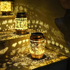 Lawn Social Solar Lanterns Outdoor Waterproof, Flamingos Metal Hanging Solar Lights for Outside, Garden Decor Birthday Gifts for Women Mom Grandma, Outdoor Lantern for Patio Yard Balcony Porch