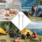 Titanium Long Handle Spork and Spoon Camping Utensils