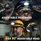 2 Pack Headlamp Rechargeable, 1300 Lumen Lightweight Bright with White Green Red Headlamp Flashlight, Waterproof Motion Sensor Head Lamp,14 Modes for Outdoor Camping Running Cycling