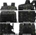 Military Tactical Backpack 45L/25L 3 Day Assault Pack Molle Daypack Hiking Backpack for Men and Women