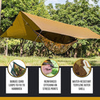 OneTigris Hideout Hammock Underquilt, Lightweight 4 Season Hammock Gear for Camping, Hiking, Backpacking, Travel, Beach, Backyard, Patio, Portable