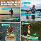 AKSPORT Inflatable Stand Up Paddle Board, SUP Board with All Accessories, Wide Stable Design, Non-Slip Deck, Inflatable Paddle Boards for Youth & Adult