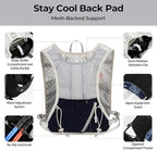 Hydration Running Vest with 1.5L Water Bladder for Hiking Backpack, Reflective Safety Vest for Men & Women, Lightweight Adjustable Marathon Gear for Trail Running