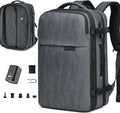 Vacuum Seal Travel Backpack 45L with Pump - Expandable Air Compression System, Water-Resistant Business TSA Lock, Laptop Backpack, Carry-On Suitcase Luggage, Gifts for Men