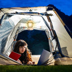 Rechargeable LED Camping Lanterns, 2000mAh Vintage Camping Lights Battery Operated Rechargeable , Hanging Retro Metal Hiking Tent Lamp for Emergency, Hurricane,Decoration,Home,White,1 Pack