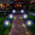 Solar Garden Firework Lights Outdoor Waterproof 2 Pack Solar Powered Art Stake Twinkle Lighting Outside Solar Lights Upgrad 180 LED Sparklers Lights for Yard Party Decorations (Colorful)