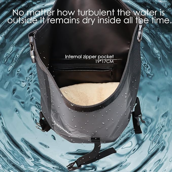 Dry Bags Waterproof Backpack, Waterproof backpack for Water sports,boating,Floating,hiking, camping and other outdoor activities 25L.(Black)