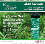 Bug Soother MAX - Natural Gnat, Tick, and Mosquito Repellent, 8 fl oz Bug Spray Deterrent - DEET-Free Safe for Adults and The Environment - Made in USA