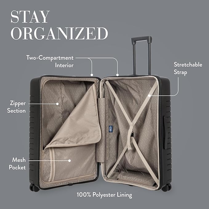 Bric's 30" Expandable Spinner Suitcase - Travel Luggage with TSA-Approved Lock and Hard Shell Exterior - B|Y Ulisse - Black