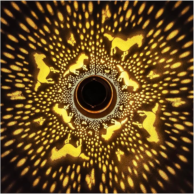 2 Pack Horse Solar Lanterns Outdoor Waterproof,Hanging Solar Lights Horse Gifts for Women Men Metal LED Decorative Light for Yard,Patio,Lawn,Tabletop,Pathway,Landscape,Garden Decor