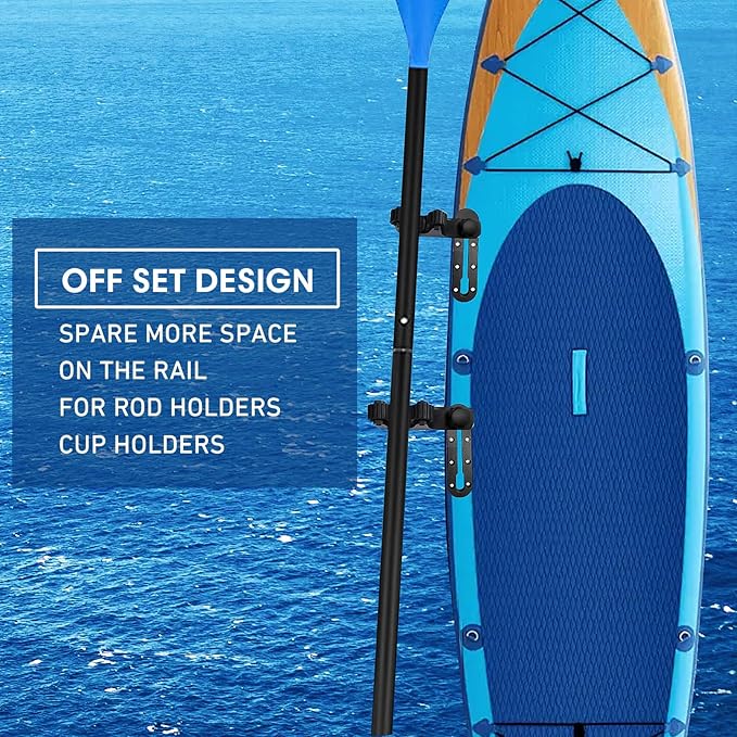 Kayak Paddle Holder, Kayak Fishing Net Holder, Kayak Accessories、Kayak Fishing Poles Holder, Kayak Track Mount Accessories for Fishing Kayak, CanoePaddle Board(2PCS)