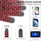 Achiou Winter Gloves, Glove for Men Women, Upgraded Touch Screen Texting Warm Running with Thermal Soft Knit Lining