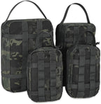 4 Set Tactical Packing Cubes ，Compressible Mesh Duffle Storage Bag,Portable Edc Molle Pouch Organizer.