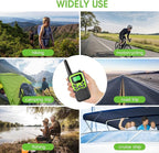 MOICO Walkie Talkies for Adults with 22 FRS Channels, LED Flashlight, VOX Scan LCD Display, Long Range Family Walkie Talkie Radios for Hiking Camping Trip (Green)
