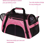 MuchL Pet Carrier Soft-Sided Carriers for Cat Carriers Dog Carrier for Small Medium Cats Dogs Puppies Pet Carrier Airline Approved Cat Dog Pet Travel Carrier (Medium,Pink)