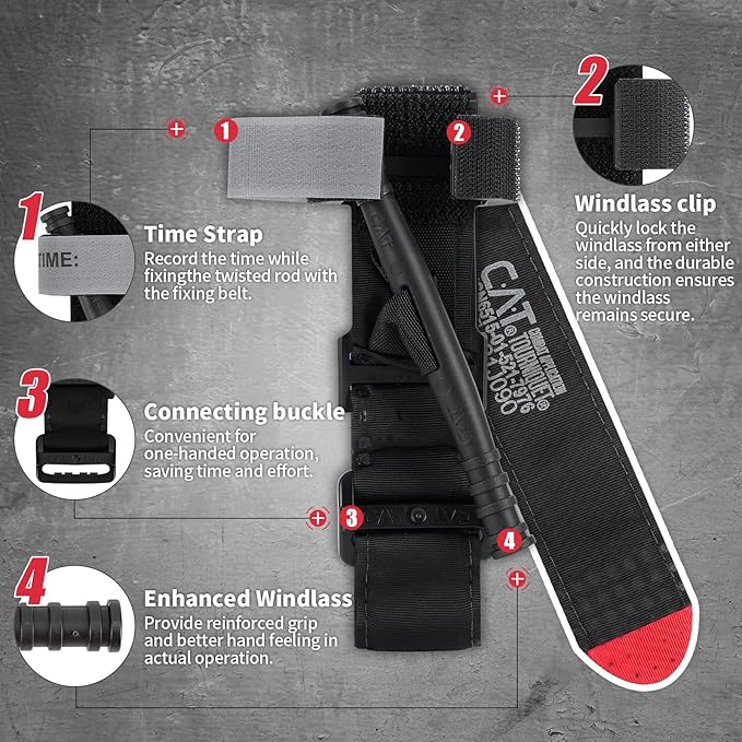 RHINO RESCUE IFAK Refill Kit 17Pcs with CAT Gen-7 Tourniquet, Emergency Tactical First Aid Kit Medical Supplies, IFAK Trauma Kit Combat Pack for Trauma Wound Care, Gunshot, Survival, Car & Camping