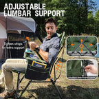 Portal Camping Chair with Lumbar Support for Adults Folding Portable High Back Oversized, 400LBS