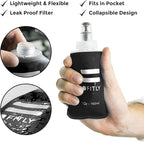 Soft Flask - Shrink As You Drink Soft Water Bottle for Hydration Pack - Folding Water Bottle Ideal for Running, Hiking, Cycling, Climbing & Rigorous Activity