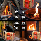 100 pcs Fire Starter for Indoor and Outdoor Use - Natural, Eco-Friendly Firelighter for Grills, Smokers, Fire Pits, Wood Stoves - Waterproof, All-Weather Charcoal Starter, Fire Starters for Campfires