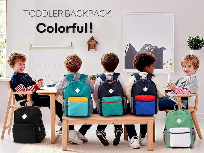 mibasies Toddler Backpack for Boys 2-4: Preschool Backpacks for Boys - Cute Kids Backpack