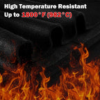 kanhiro Carbon Felt Welding Blanket Fireproof - 2 Packs 20" X 36" Heat Resistant Fabric 1800°F High Temp Insulation Pad, Flame Retardant Protective Mat for Soldering Welding Brazing Plumbing