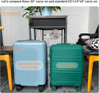 Kono 20'' Carry on Luggage Lightweight with Spinner Wheel TSA Lock Hardside Luggage Durable Small Carry on Suitcase Turquoise