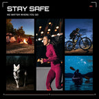 Guardian Angel Micro Series Safety Lights, Beacon Device (Green Front & Green Rear) | Rechargeable, Magnetic & Hands-Free Wearable LED Light for Dog Walking, Cycling, Camping & Kayaking