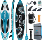 UPWELL 11’6”/11'2”/11'/10'8”/10'6”/10'2” Inflatable Stand Up Paddle Board with sup Accessories Including Backpack, Repairing Kits, Non-Slip Deck, Leash, 3 Fins, Paddle and Hand Pump